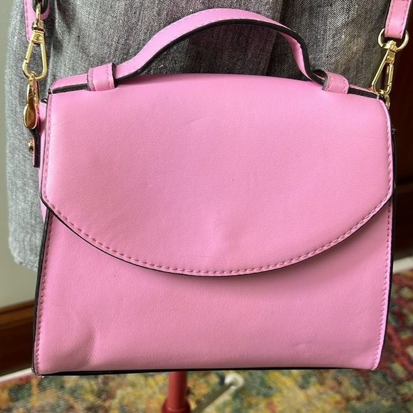 A new day  Satchel  Crossbody bag  NWOT Orchid color  vegan looks genuine   gold - Picture 5 of 16